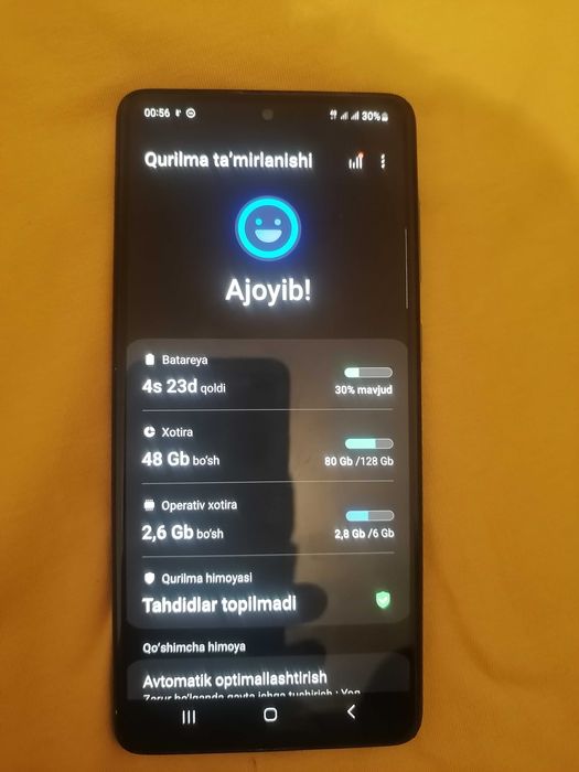 Samsung A71 6/128Gb aybi yoʻq