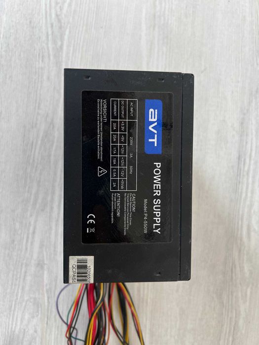 Заголовок: Блок питания AVT 550W (P4-550W) — Надежный / 120mm Fan