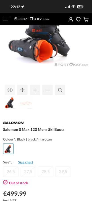 Clapari Salomon NOI 29-29.5 cm (45-46)