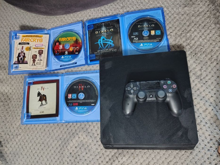 PlPlaystation 4 500gb + Diablo 3-4/ Far cry 6