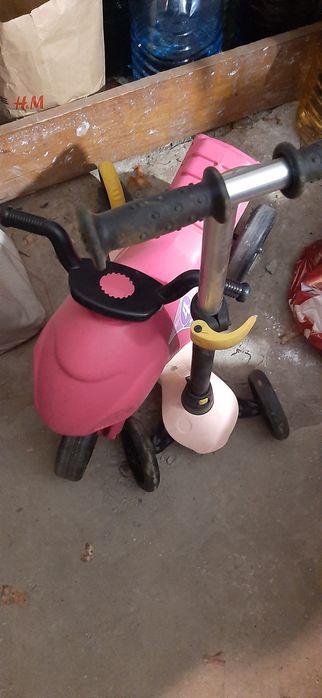 Pachet trotineta,motocicleta, bicicleta fara pedale plus skate bord