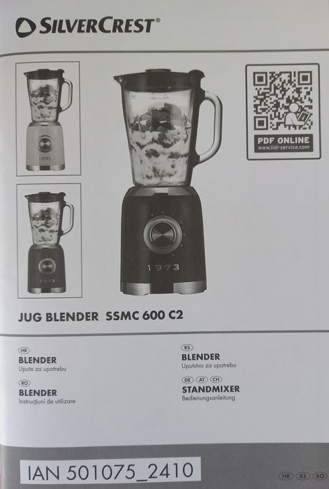 Blender Silvercrest 1,75 l, 600W