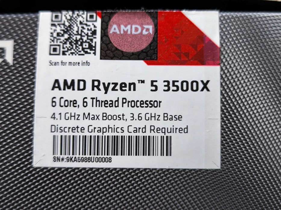 Procesor AMD Ryzen 5 3500X 3.6GHz Socket AM4 Box cu Wraith Stealth cooler inclus