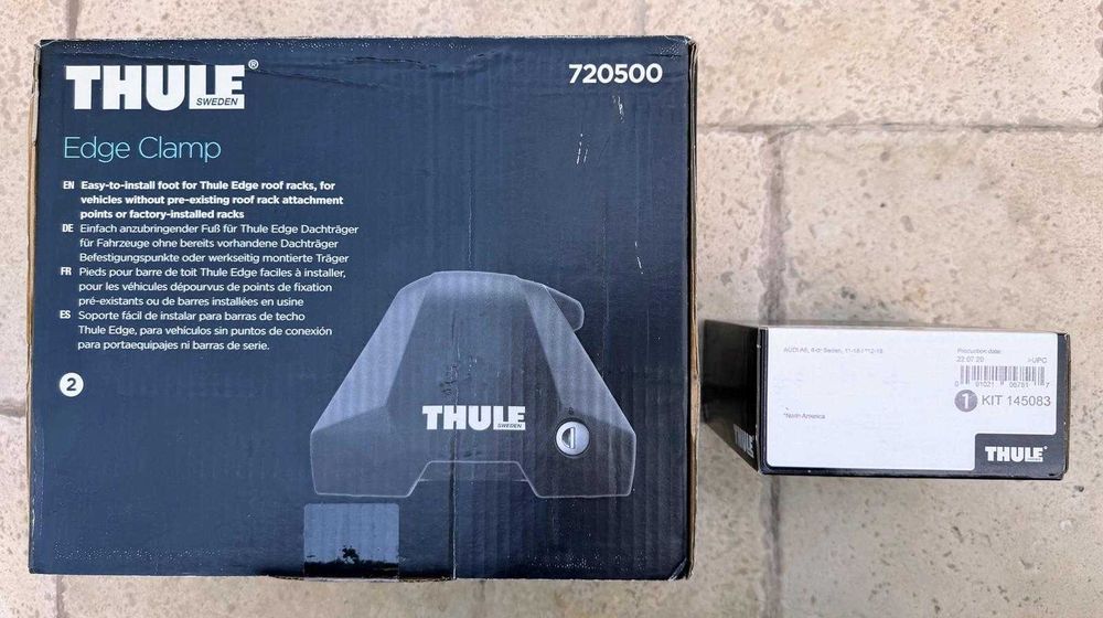 Set bare transversale Thule Edge Clamp Wingbar Edge pentru AUDI A6, 4 usi Sedan, model 2011-2018 - SIGILAT