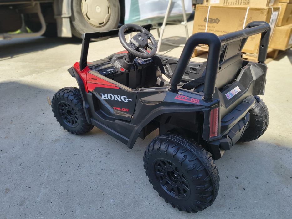 Masinuta electrica de teren pentru copii Nichiduta Off Road UTV Talon i-4WD Red cu telecomanda,acumulator 12V,scaun din piele,slow start,suspensii