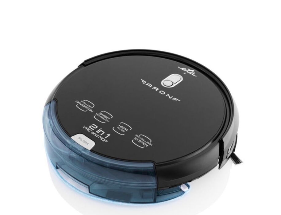 Роботизирана прахосмукачка с моп ETA Aron 2512 90000, Wi-Fi, Li-Ion батерия 14.4 V, 300 мл