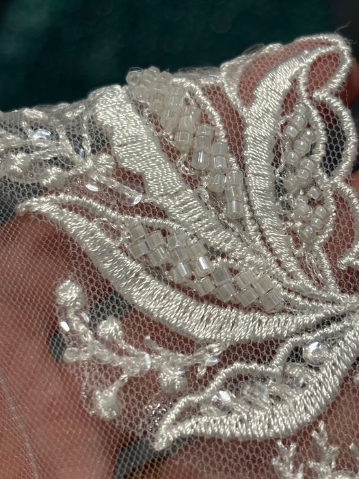 Voal lung 1.60-1.70 metri dublu broderie