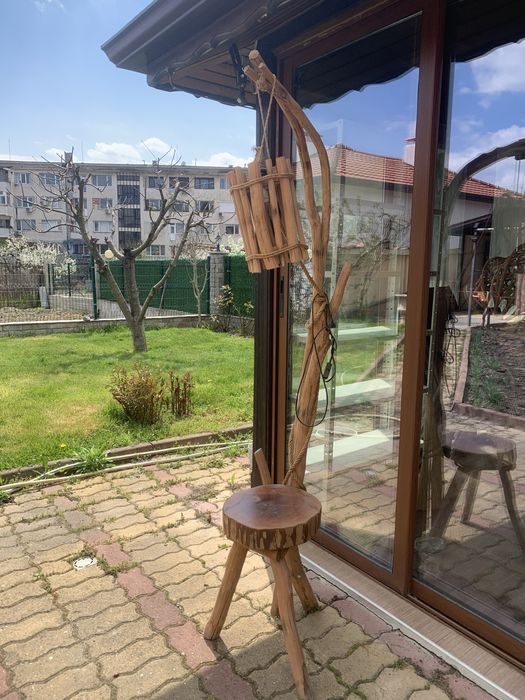 Дизайнерска нощна лампа от масивно дърво