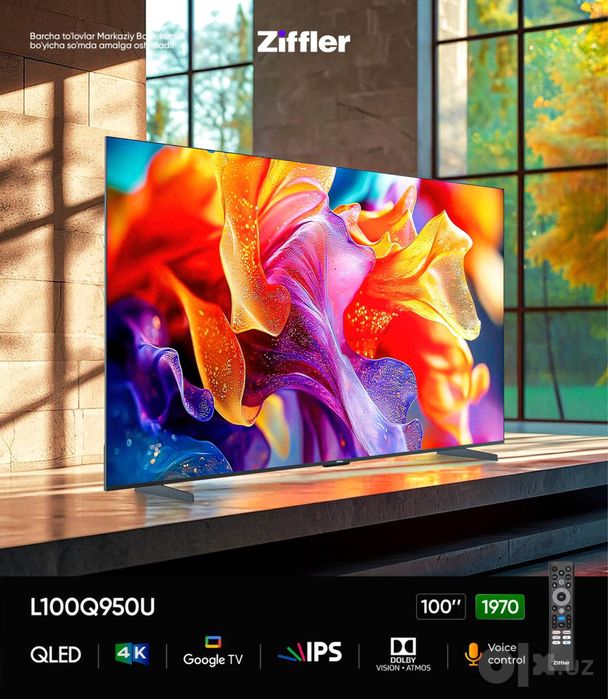 Телевизор Ziffler L100Q950U 4K UHD Google TV