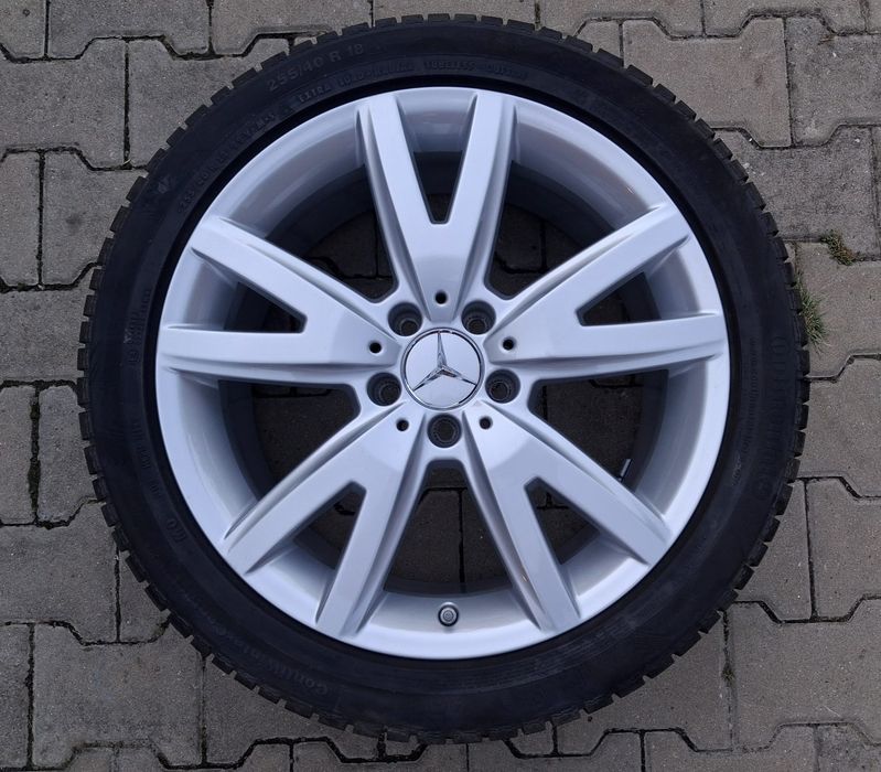 Jante Mercedes pe 18 cu anvelope iarna  Continental  8mm CLS E C roti Audi VW Skoda BMW