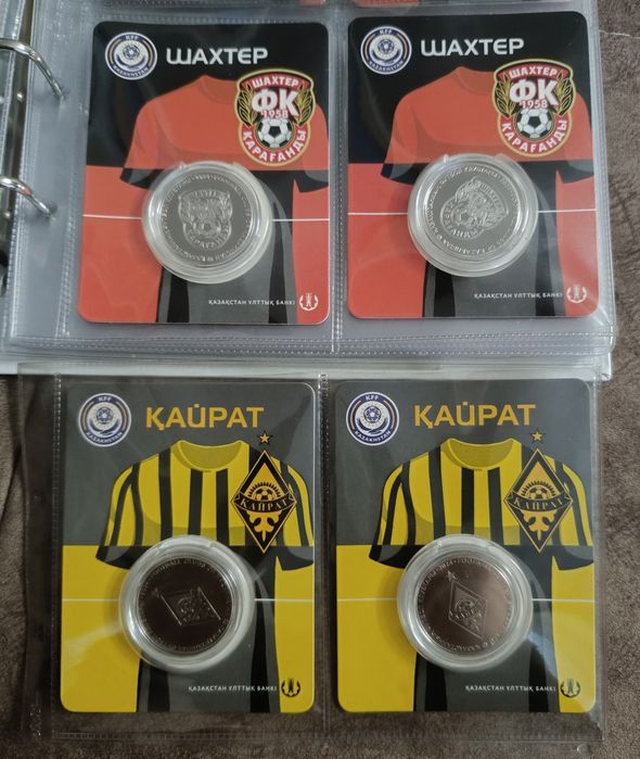 Монета Казахстана шахтёр и Кайрат