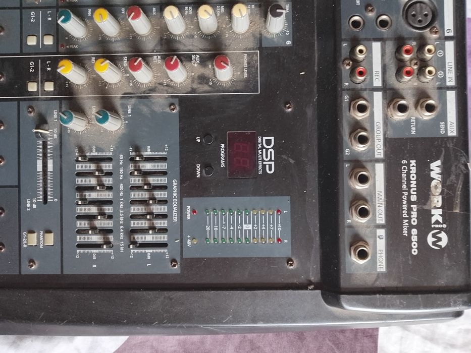 Mixer kronus pro 6500 6 channel powered mixer