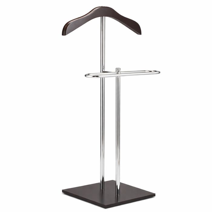 Напольная вешалка для одежды / костюмов | Дерево + хром