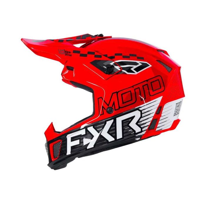 FXR Каска Clutch Race Div MX26 Blue/HiVis/Red