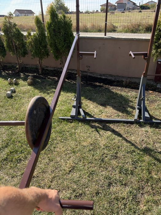Bara tractiuni accesorizata cu scripeti si brat mobil pt spate trapez piept umeri,paralele detasabile