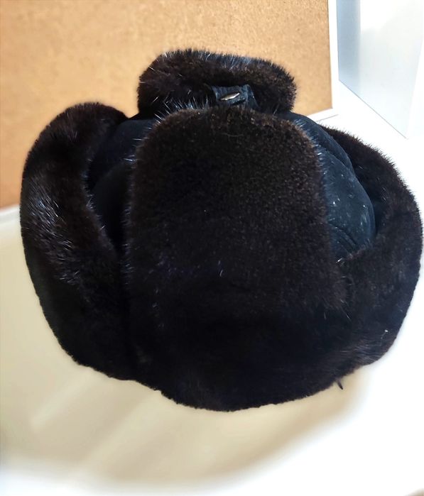 Шапка ушанка норковая
