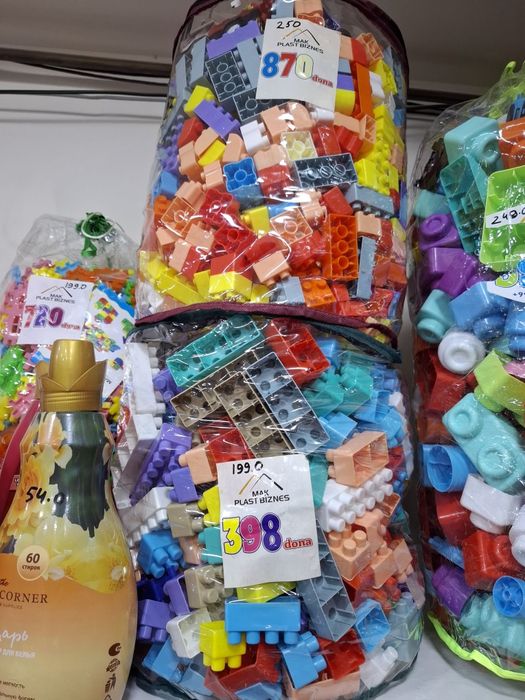 Mega ulkan miqdordagi qopli lego лего konstruktor to'plamlari
