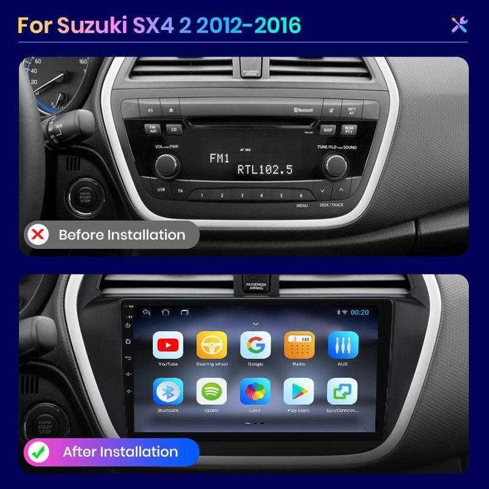 Suzuki S-Cross,Sx4 (2012-2017) Мултимедия Навигация Android