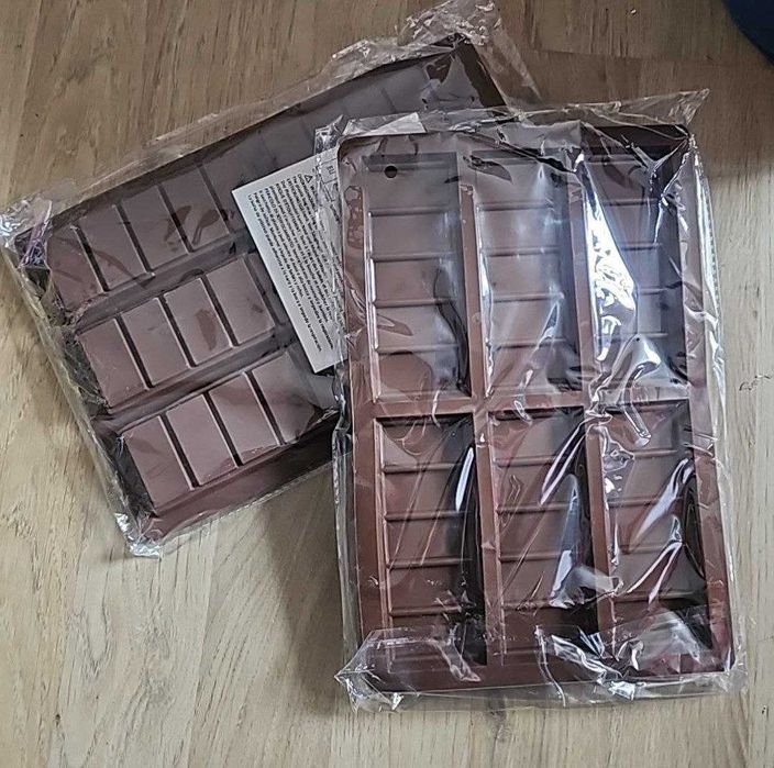 Пакет от 3 форми за шоколадови блокчета, изработена от силикон