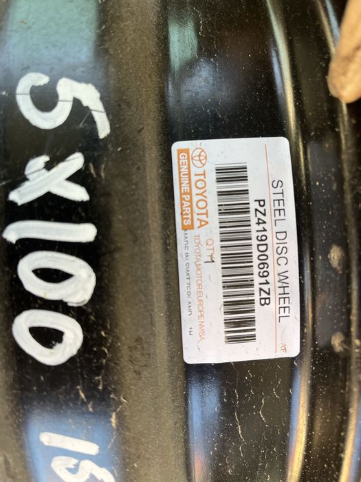 Jante tabla 5x100 15” Toyota