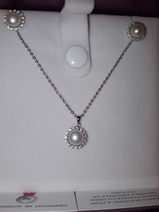 Set argint 925 Perle de cultura