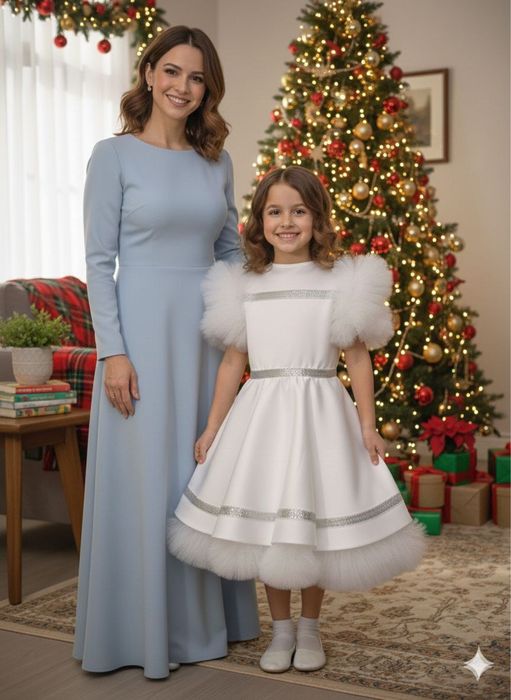 Белое праздничное платье для девочки