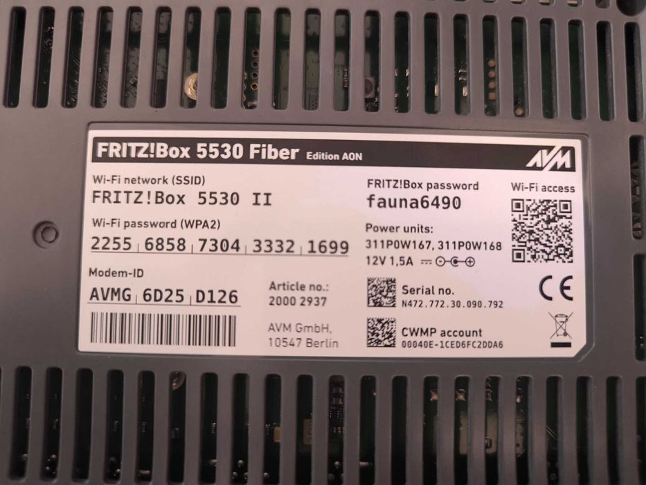 Router Fibra fritzbox 5530