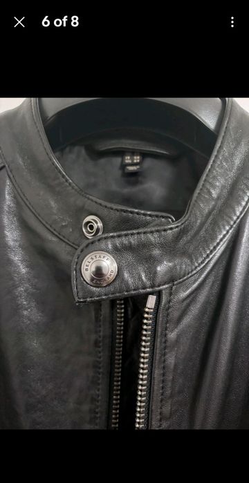 Geaca piele neagra Belstaff marimea 54
