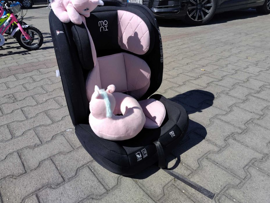 MONI Стол за кола I-SIZE I-SAFE ISOFIX (76-150 см) розов