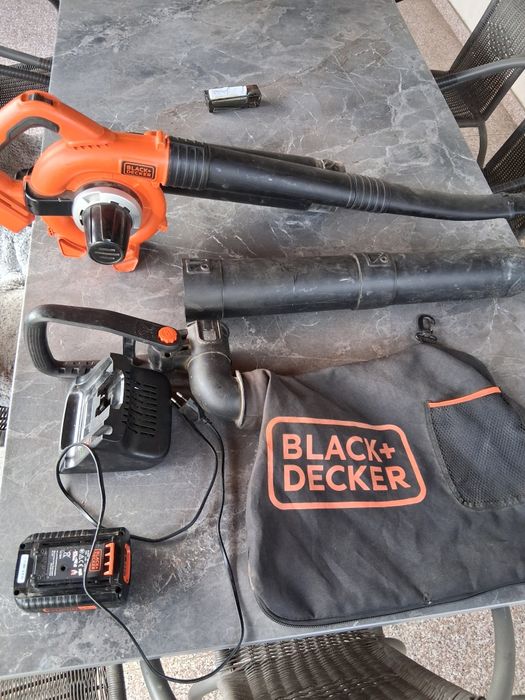 Vând  suflantă pe acumulator  Black  Decker și mașină de tuns gazon  Impos.