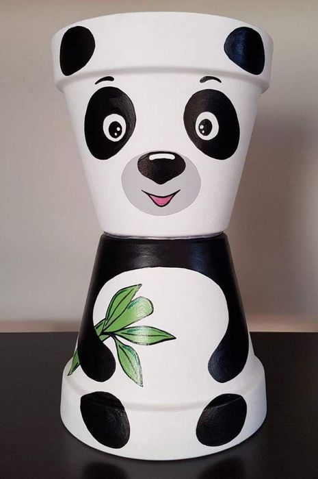 Ghivece pictate manual