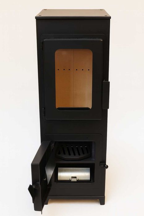 Semineu Incalzit Lemne Samotat Sticla Bucatarie Baie Camera 6.2kW MS