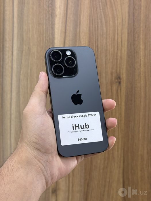 iPhone 16 pro black 256gb 87% k+