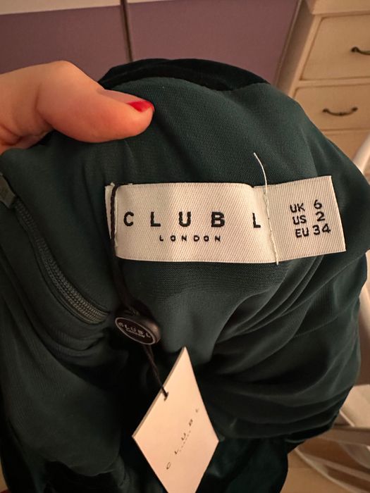 Кадифен зелен парти гащеризон XS