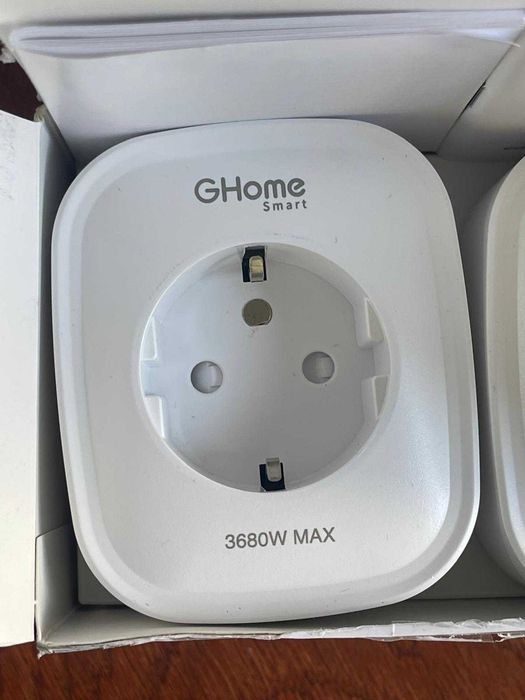 GHome Smart cu USB 16A, priză WLAN cu măsurare a consumului de energie, control de la distanță prin aplicație, compatibilă cu Alexa, Google Assistant