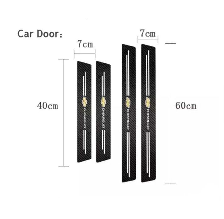 Фирменный защитные наклейки с логотипом "Chevrolet"  для порога двери