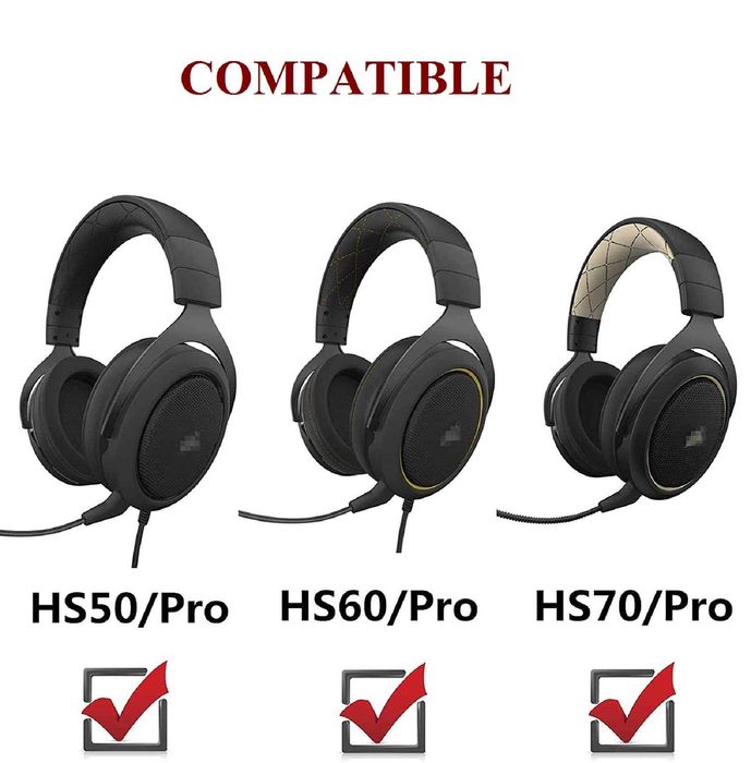 Set 2 bureti pentru casti Corsair HS50 Pro / HS60 Pro / HS70 Pro