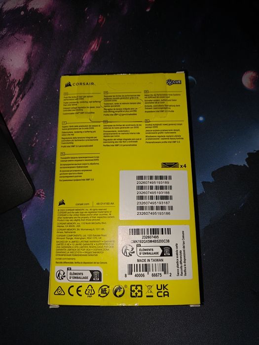 Kit 192gb ddr5 Corsair vengeance testați memtest86