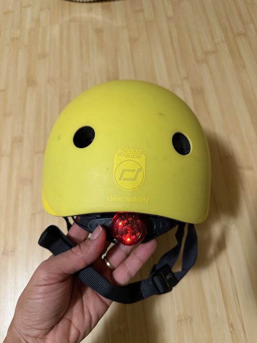 Casca de protectie pentru copii, Marimea S-M, 3 ani+, Galben, Scoot and Ride
