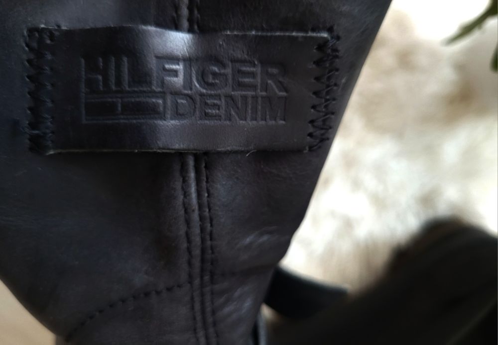 Черни боти естествена кожа MANIFELD, черни боти естествена кожа черни