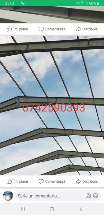 Hale metalice structurii 12x30h4,5