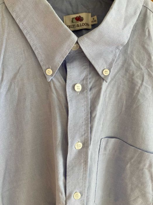 Мъжка риза Fruit of the Loom тип Oxford голям размер дълъг и къс ръкав