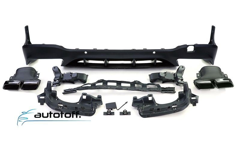 Difuzor bara spate compatibil cu Mercedes GLC X253 SUV (15-19) AMG Black Design