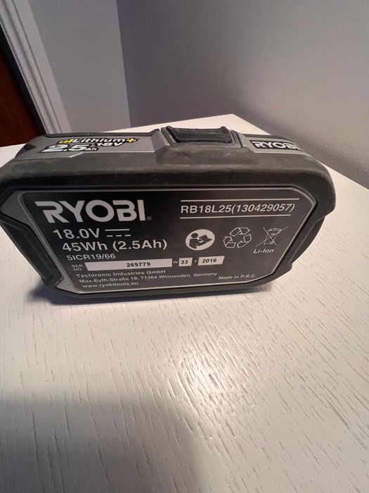 baterie ryobi 18 V 2.5 Ah tehnologia ONE+