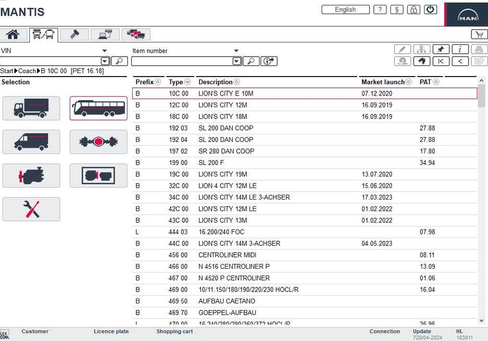MAN Mantis EPC v728 - Catalog de piese 2024