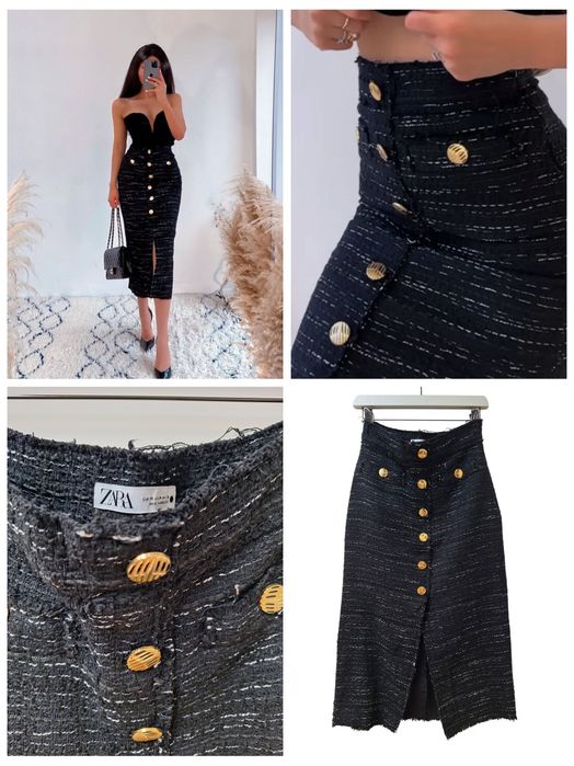 Миди поли Zara Pepe jeans