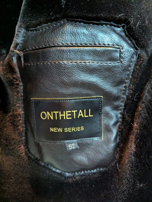 Зимняя мужская кожаная куртка с мехом енота | Натуральная кожа | 52