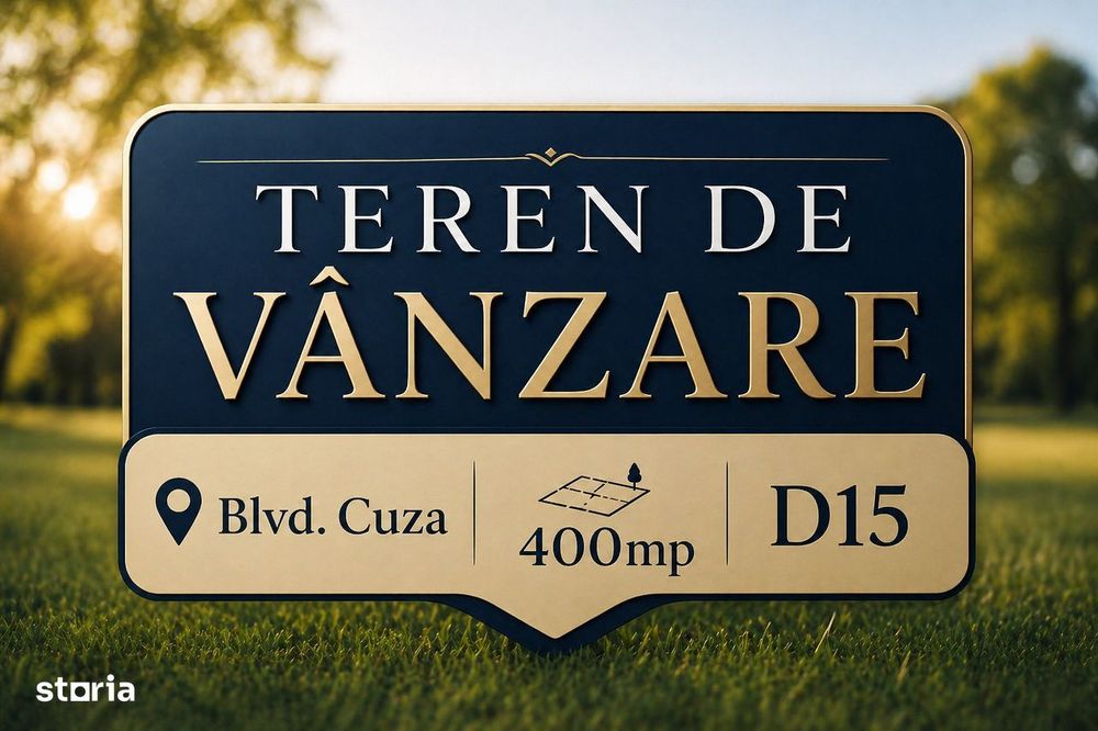 Teren Blvd. Cuza 400mp D15 cu autorizație