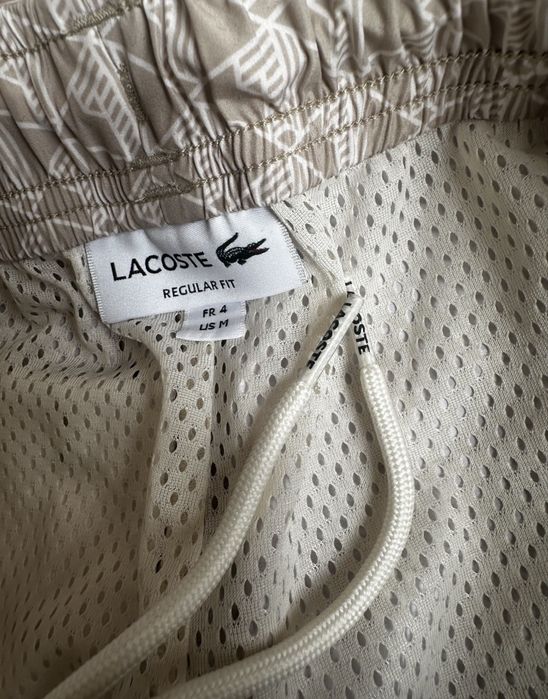Lacoste cream monogram pants долнище