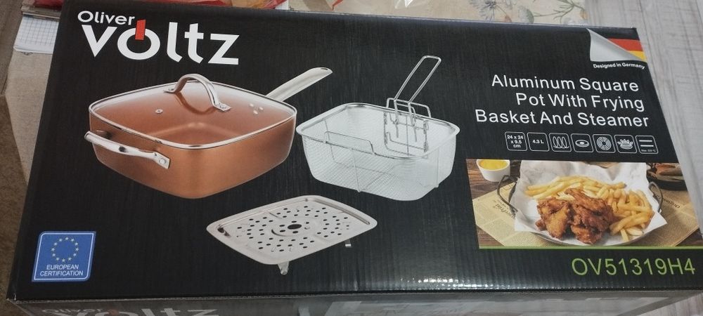 Нова тава за печене и готвене на пара voltz